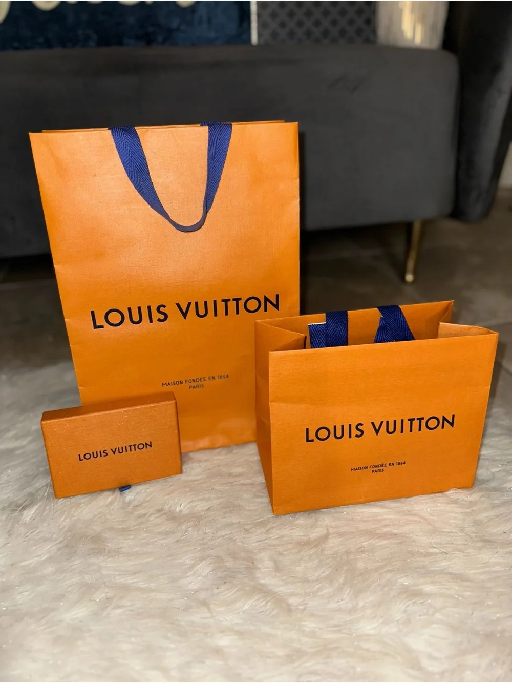 Louis Vuitton (2 Shopping Bags & Small gift box)
